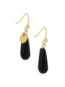Drops oorbellen / zwart