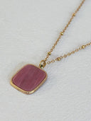Ketting met roze steen