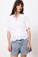 Witte blouse met broidery neda