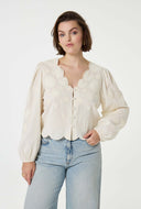 Creme blouse rani