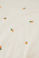 Ecru t-shirt met embroidery phil