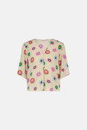 Ecru blouse met print starlet