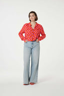 Rode blouse met print coco