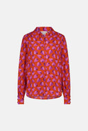 Rode blouse met print coco