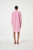 Roze-wit gestreepte blousejurk allie dress