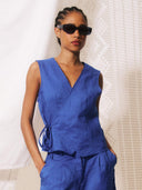 Blauwe top alfio