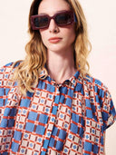 Blouse met print chrysocolle