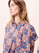 Blouse met print chrysocolle