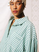 Groen gestreepte blouse ciro