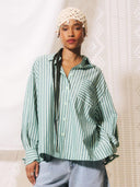Groen gestreepte blouse ciro