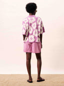 Polo top met roze bloemen typha