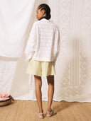 Witte broderie blouse esposito