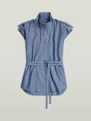 Denim top double belted shirt s\l wmn