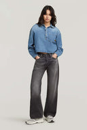Denim boxy blouse
