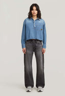 Denim boxy blouse