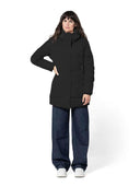 Gewatteerde halflange jas rainwear