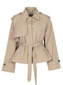 Beige korte trenchcoat