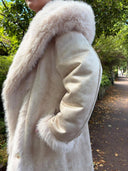 Lange reversible fur jas