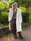Lange reversible fur jas