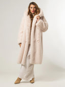 Lange reversible fur jas