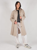 Beige midi jas