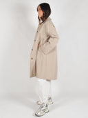 Beige midi jas