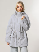 Lichtblauwe parka jas