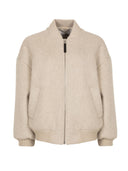 Beige bomber jack met rits