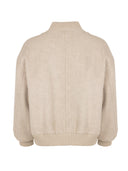 Beige bomber jack met rits