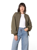 Bomber jacket met rits