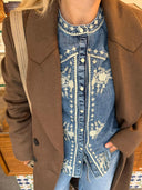 Lange double-breasted mantel jas