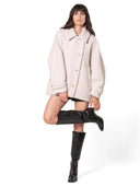 Korte oversized jas met knopen