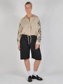 Beige blouse met emboridery lefkada