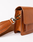 Cognac schoudertas harper mini