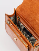 Cognac schoudertas harper mini