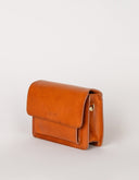 Cognac schoudertas harper mini