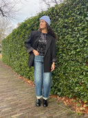 Zwarte oversized triangle blazer