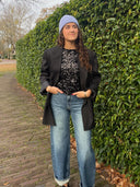 Zwarte oversized triangle blazer