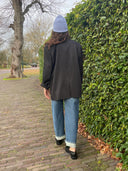 Zwarte oversized triangle blazer