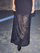 Zwarte maxi jurk summer lace