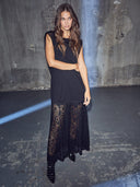 Zwarte maxi jurk summer lace