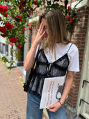 Zwarte kanten top new lace