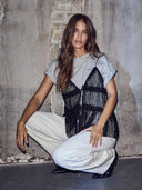 Zwarte kanten top new lace