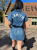 Denim blouse ns logo shirt