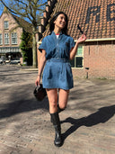 Denim blouse ns logo shirt
