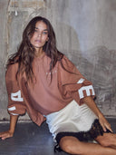 Maxi split logo sweater