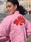 Roze jacket quilted cheering pink