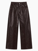 Bordeaux faux leren broek floyd