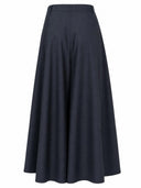 Donkergrijze wide leg pantalon marius