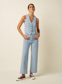 Gestreept gilet bianca corner stripe